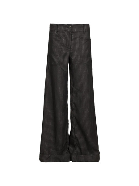  Hannes Roether Pinstripe-pattern Wide-leg Trousers - Negro 