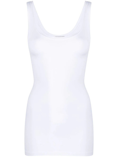  Hanro Top Sin Mangas Con Cuello Redondo - Blanco 