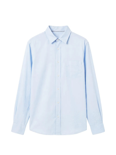 Hartford Camisa Paul De Algodón Y Sarga - Azul 