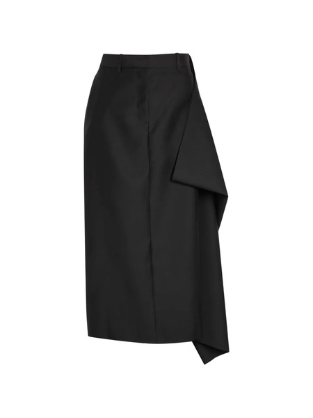  Heirlome Falda Midi Drapeada - Negro 