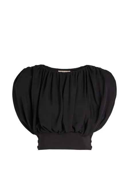  Heirlome Top Cummerbund Fruncido - Negro 