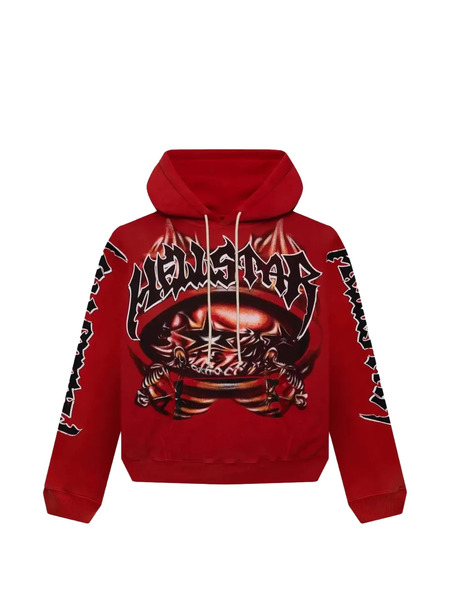  Hellstar Camiseta Con Capucha - Rojo 