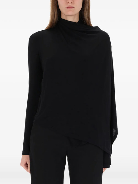  Helmut Lang Blusa Drapeada - Negro 