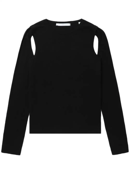  Helmut Lang Jersey Con Aberturas - Negro 