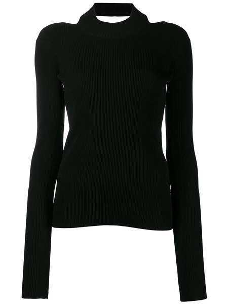  Helmut Lang Jersey Con Espalda Descubierta - Negro 
