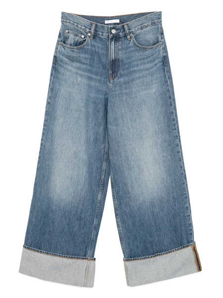  Helmut Lang Vaqueros Anchos De Talle Bajo - Azul 