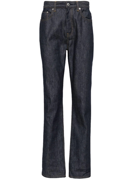  Helmut Lang Vaqueros Rectos De Talle Alto - Azul 