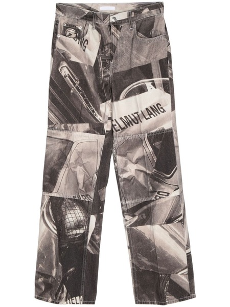  Helmut Lang Vaqueros Rectos De Talle Medio - Blanco 