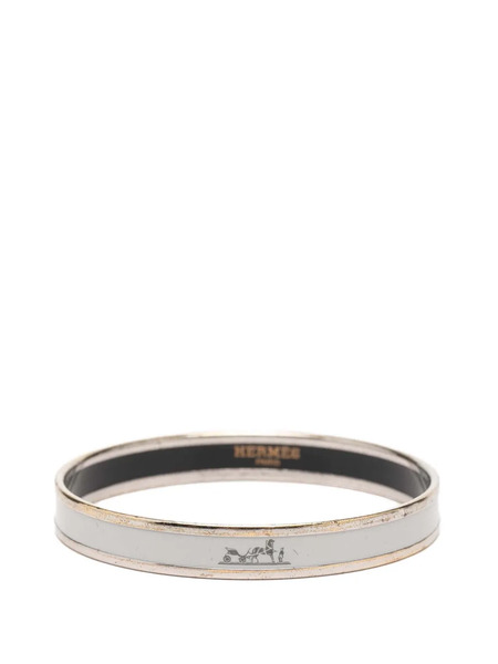  Hermès Pre-owned Pulsera Narrow Caleche Enamel Bangle 70 1990-2010 - Blanco 