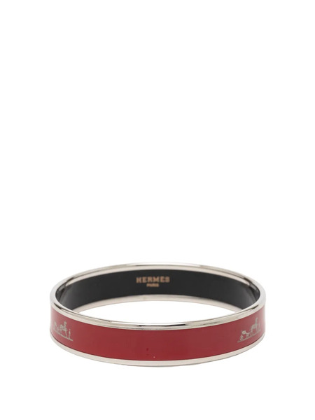  Hermès Pre-owned Pulsera Narrow Caleche Enamel Bangle 62 1990-2015 - Rojo 
