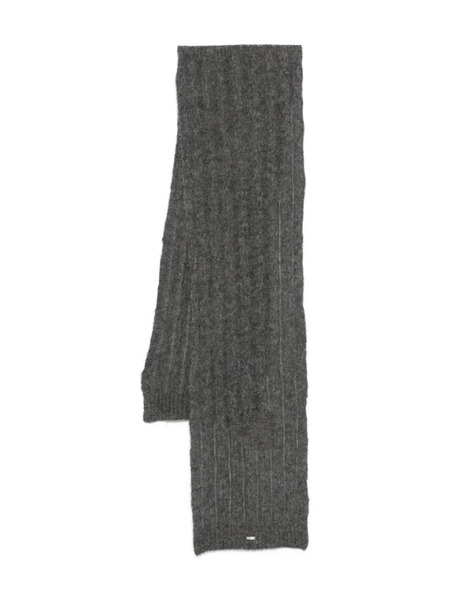  Herno Bufanda Con Placa Del Logo - Gris 
