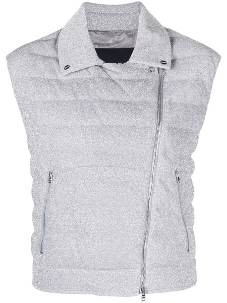  Herno Chaleco Acolchado Con Cremallera - Gris 