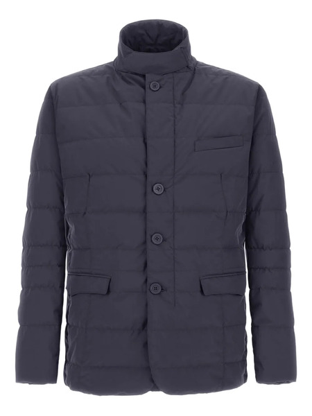  Herno Chaqueta Acolchada Con Botones - Azul 