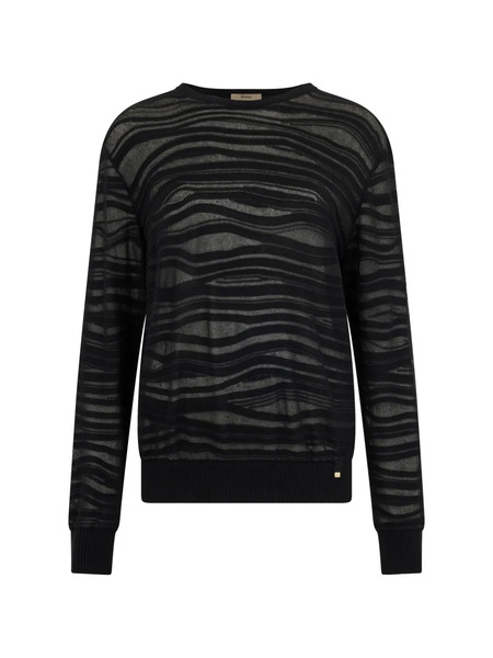  Herno Jersey A Rayas - Negro 