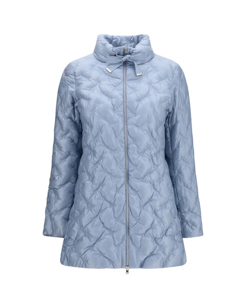  Herno Plumífero Midi Con Cuello Alto - Azul 