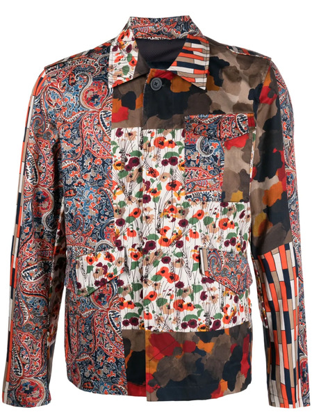  Herno Sobrecamisa Con Varios Estampados - Azul 