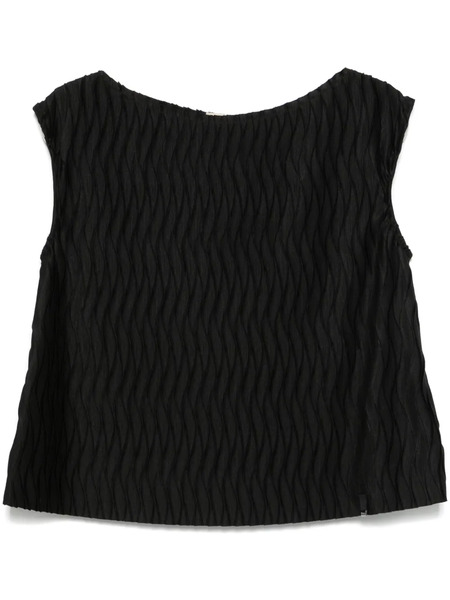  Herno Top Plisado - Negro 