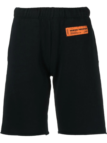  Heron Preston Bermudas Con Parche Del Logo - Negro 