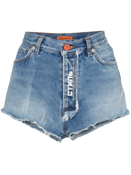  Heron Preston Pantalones Vaqueros Cortos - Azul 