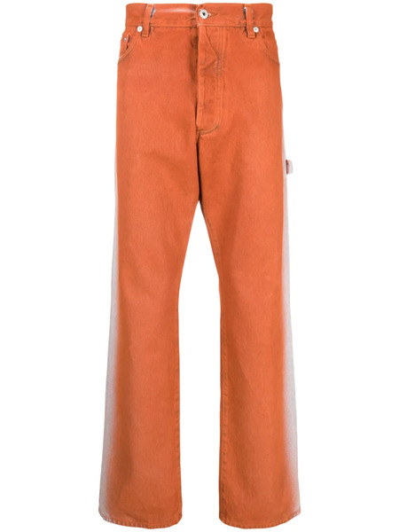  Heron Preston Vaqueros Rectos Con Efecto Degradado - Naranja 