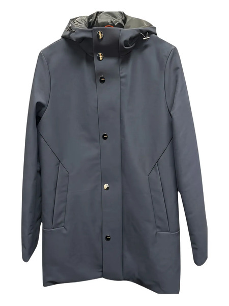  Hèskimo Abrigo Con Capucha Y Botones - Azul 