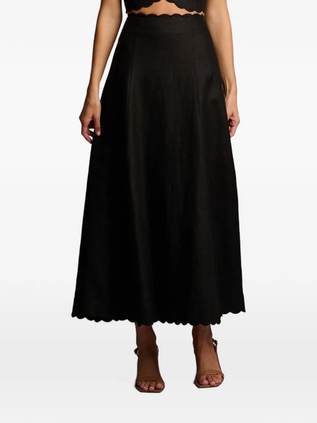  Hevron Falda Delilah Festoneada - Negro 