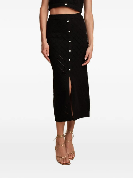  Hevron Falda Mia Con Botones - Negro 
