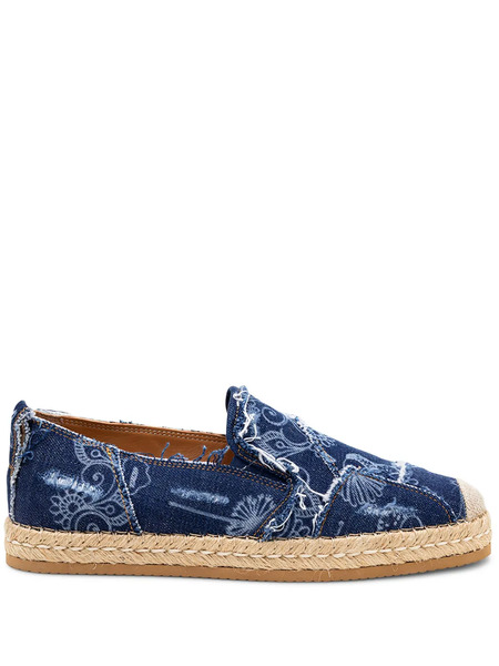  Hogan Alpargatas Vaqueras Con Estampado Floral - Azul 