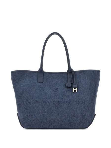  Hogan Bolso Shopper Address Canvas - Azul 
