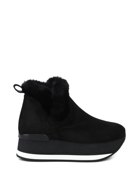  Hogan Botas De Pelo Artificial Con Plataforma - Negro 