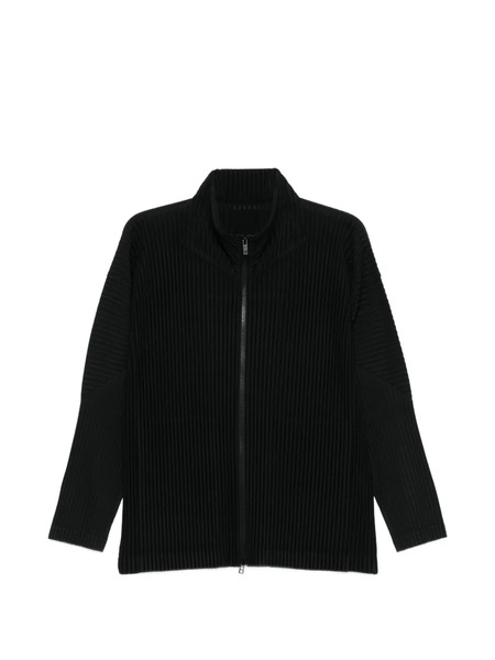  Homme Plissé Issey Miyake Camisa Con Cremallera Y Pliegues - Negro 