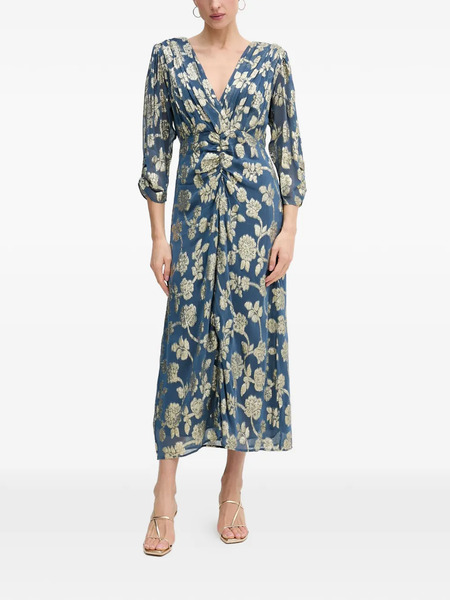  Hoss Intropia Vestido Midi Con Estampado Floral - Azul 