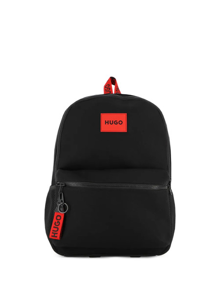  Hugo Kids Mochila Con Parche Del Logo - Negro 