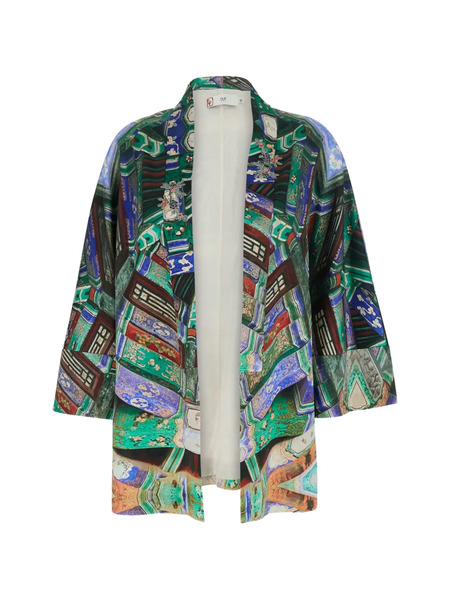  Hui Milano Kimono Con Estampado Pappagallo - Verde 
