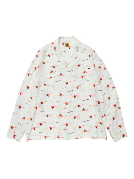  Human Made Camisa Flamingo - Blanco 