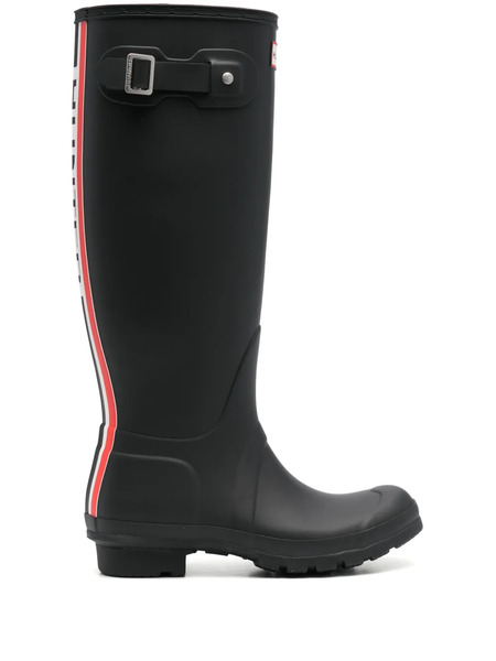  Hunter Botas Con Logo Tricolor - Negro 