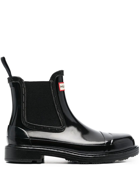  Hunter Botas Con Paneles Laterales Elásticos - Negro 