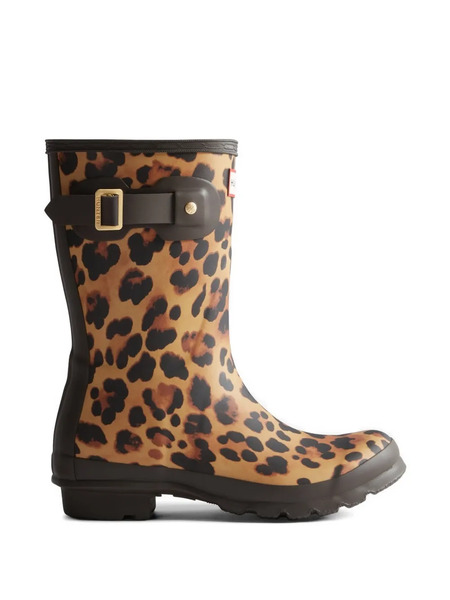  Hunter Botas Original Short Con Estampado De Leopardo - Marrón 