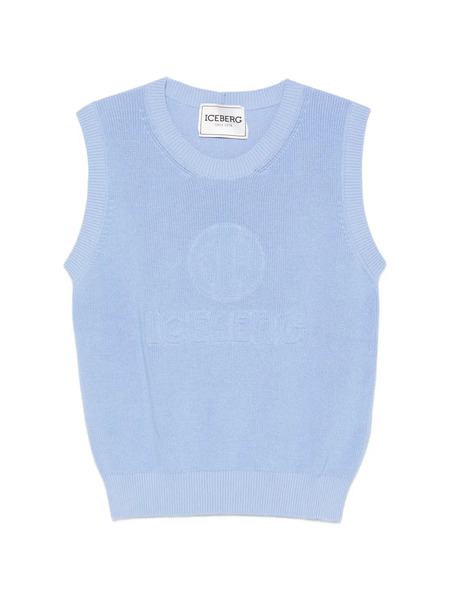  Iceberg Chaleco Con Cuello Redondo - Azul 