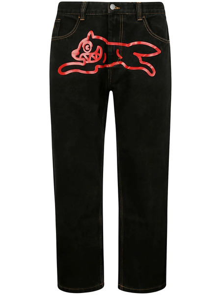  Icecream Vaqueros Con Estampado Running Dog - Negro 