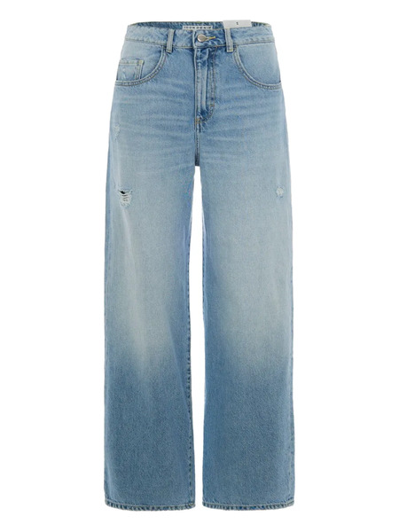  Icon Denim Vaqueros Con Detalles Envejecidos - Azul 