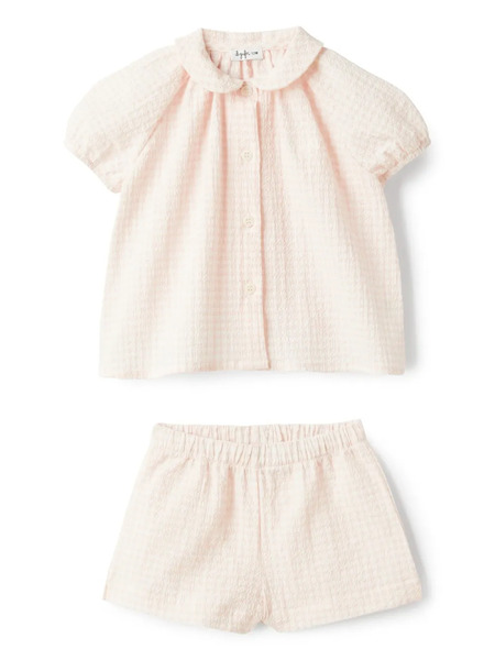  Il Gufo Set De Pantalones Cortos A Cuadros Gingham - Rosa 