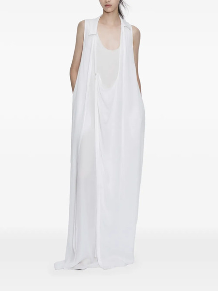  Ili Node Vestido Largo Theron Con Detalle Drapeado - Blanco 