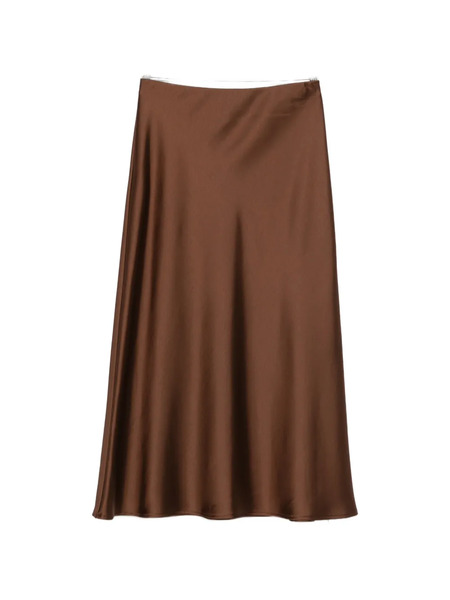  Imperial Falda Midi Elástica - Marrón 