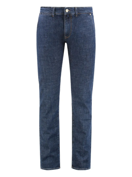  Incotex Vaqueros Con Botones De Cremallera - Azul 