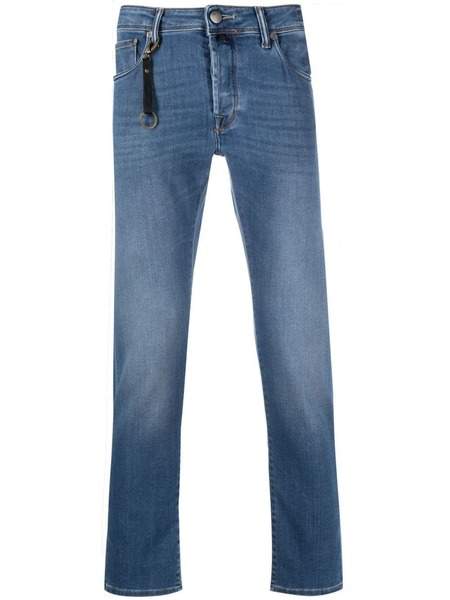  Incotex Vaqueros Slim Con Parche Del Logo - Azul 