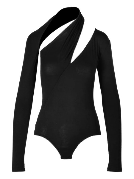  Ioana Ciolacu Body Hug Con Cuello Asimétrico - Negro 