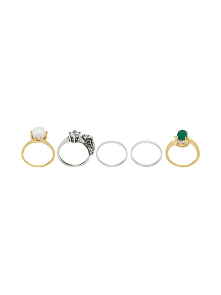  Iosselliani Set De Anillos Puro - Dorado 