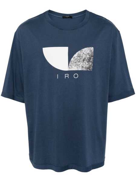  Iro Camiseta Con Logo Estampado - Azul 
