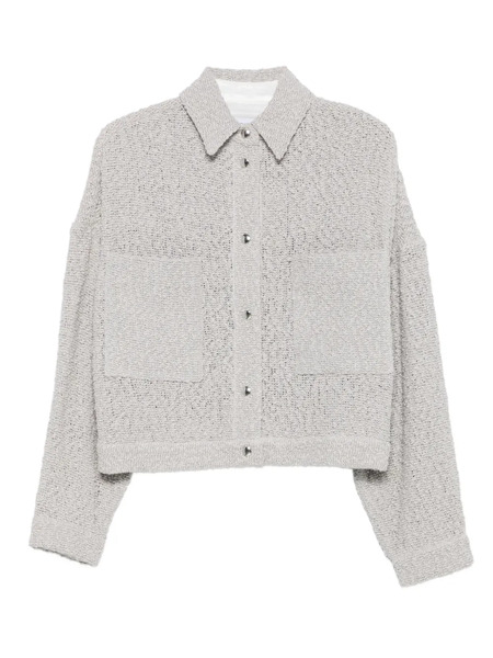  Iro Chaqueta Texturizada Con Bolsillo - Gris 